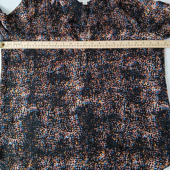 Decree V-Neck Tunic Top Women Large Abstract Boho Indie Dark Academia Artistic - Picture 10 of 13